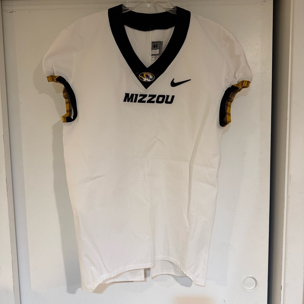 Nike Mizzou White and Black Football Jersey. Authentic practice Jersey